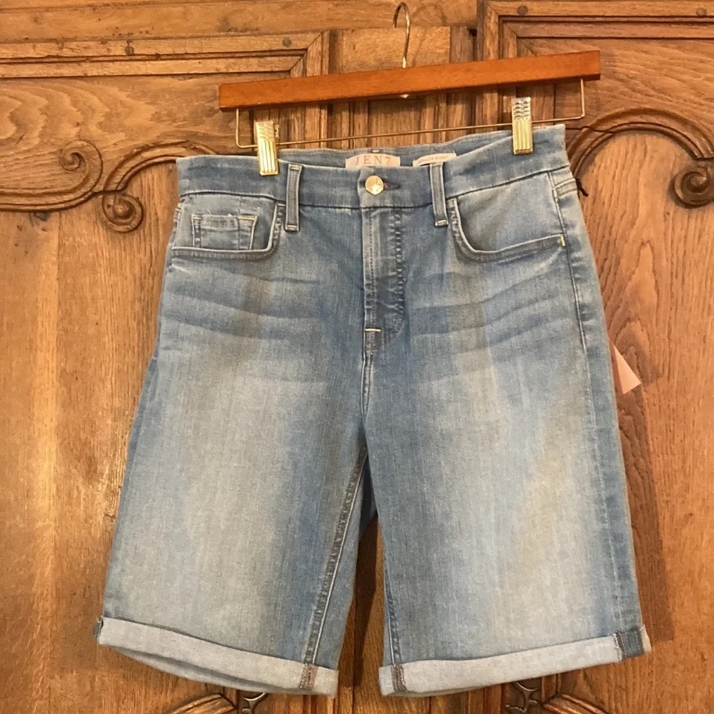 JEN7 by 7 for All Mankind Rolled Hem Bermuda Shorts
